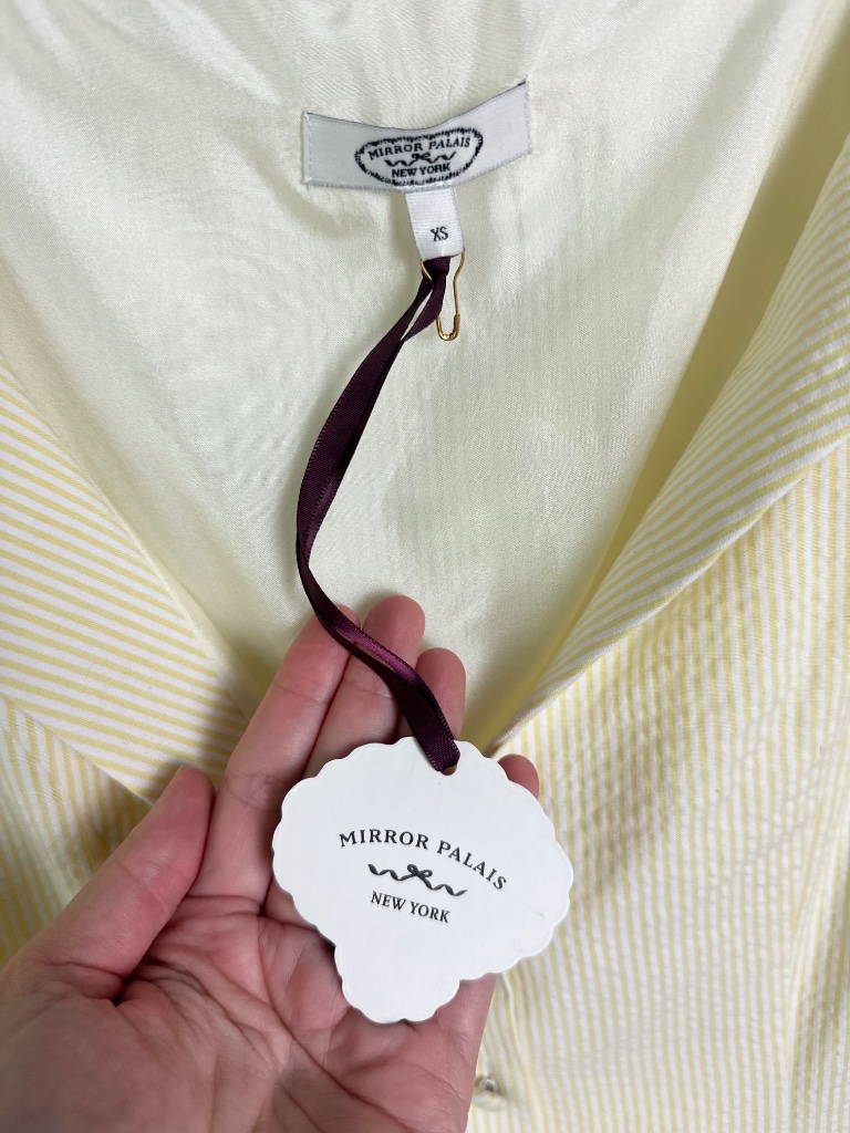 Mirror Palais Tea For Two In Yellow Seersucker- Nwt (Current Retail $695) — image 2 of 8
